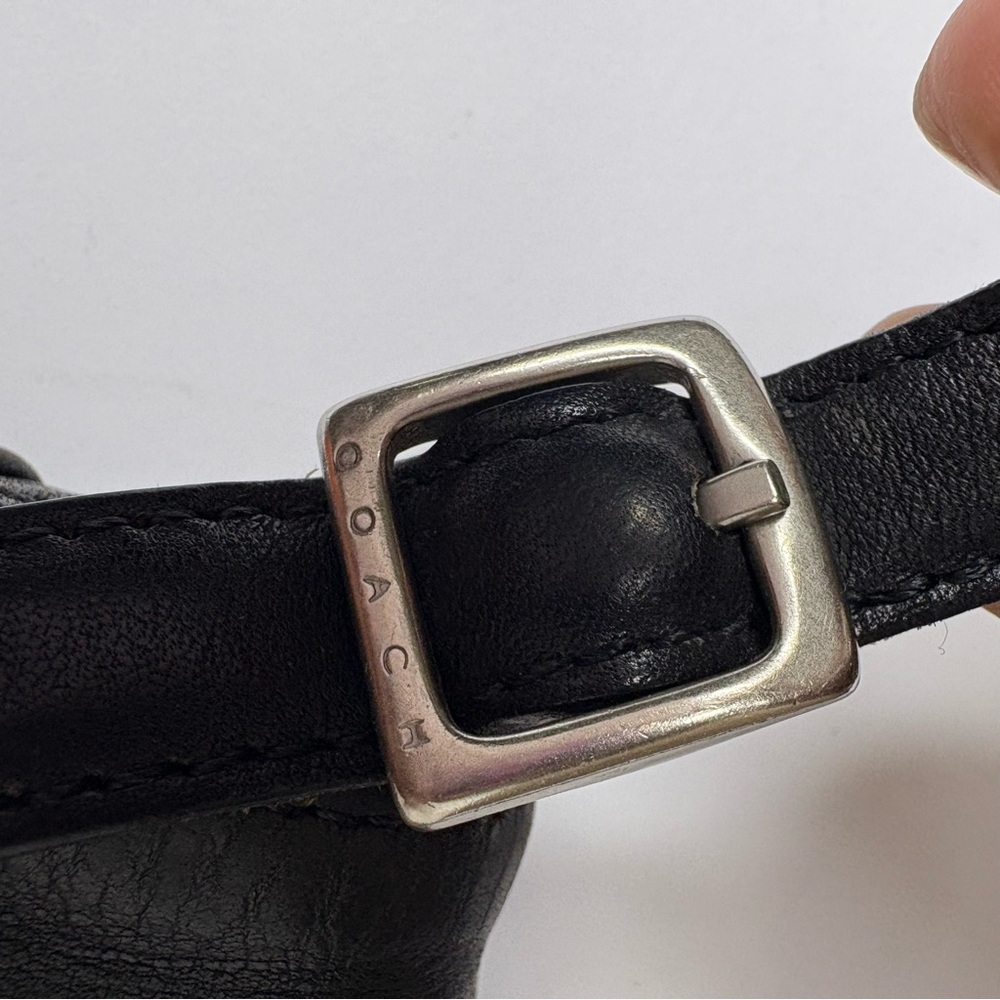Vintage Coach black leather Legacy Studio Cross body flap bag - Picture 5 of 9